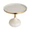 Hello Honey® 9.25" Cream Round Enameled Metal Pedestal